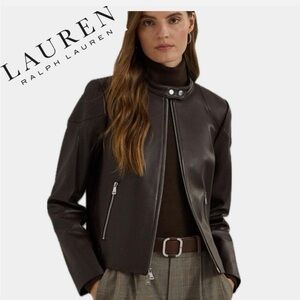 Ralph Lauren Dark Brown Leather Jacket